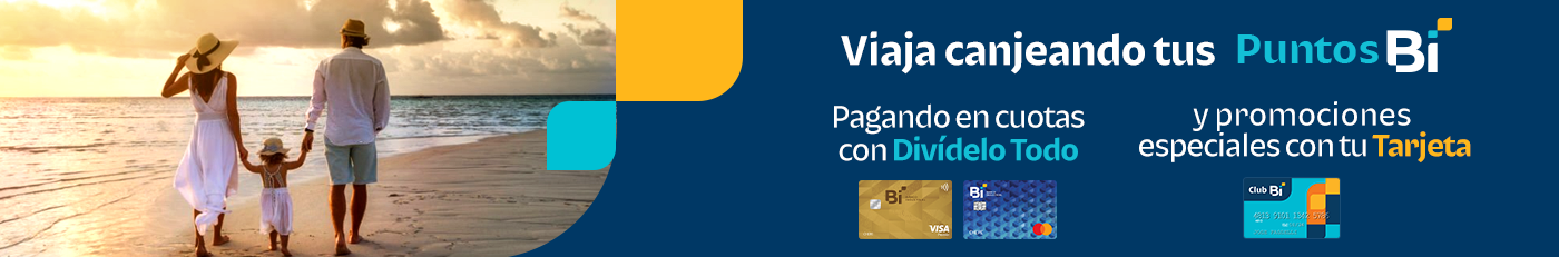 Viaja canjeando tus puntos BI