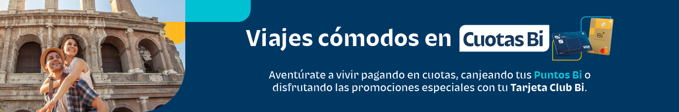 Viaja canjeando tus puntos BI